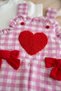 Baby girl heart print gingham romper and bodysuit t-shirt set, 2-piece summer outfit, 3-18 months - 4