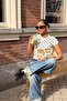 Polka Dot Short-Sleeved Crew Neck T-Shirt Hl909 - 3