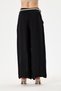Women's Black Italian 100% Linen Belted Elastic Waist Wide Leg Palazzo Trousers Size 38 - 42 - 5