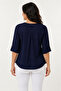 100% Organic Cotton Women's Authentic Blouse with Embroidered Front and Button Detail - 5
