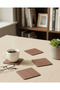 Set of 6 Wooden Square Coasters - Decorative Coffee Presentation (10X10 cm) - 3