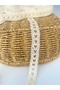 14 Meters, Heart Patterned, 2 cm Wide, Cotton Raw Natural Color, Guipure, Ribbon, Edge, Strip - 7