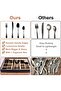 24PCS Stainless Steel Silverware Set, (Service for 6) Mirror Polished Flatware Set Cutlery Tableware Set - 3