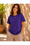 Women's Oversize T-Shirt Unprinted Printed 100% Cotton T-Shirt Comfortable Fit
