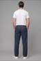 Wide Leg Navy Blue Trousers H7052Ax26Sm - 4