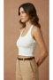 Women's Multi-Button Detailed Halter Neck Crop Top Blouse - 2