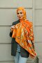 Vangogh Premium Cotton Shawl-Orange - 4