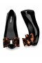 Girl's Ultragirl Classic Bow Black Bow Ballerina Flats 28-32 Black - 3