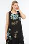 Fashion |   Plus Size Black Floral Print Summer Dress |   100% Viscose |   Flowing |   Daily Comfortable | - 3