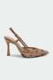 Mass Processing Detailed Women's Copper t Heeled Shoes - Copper - 2