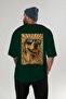 For Dog Lovers 31 Green Oversize T-Shirt with Back Dog Print 100% Cotton Unisex Dog Lover Premium Design - 5