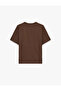 Comfortable Fit Short Sleeve Cat Embroidered Crew Neck Cotton T-Shirt - 2
