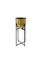 Fennel Metal Antique Planter With Stand 19x19x49cm - Gold - 5
