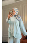 6527 - Stylish Comfortable Vortex Fabric Casual Women's Set with Cross Design Detail - 4