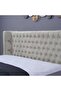 NEPTUNE HEADBOARD VELVET WHITE L-200 : H-125 CM - 3
