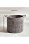 Catherine Round Basket 33x33x30cm- Grey - 6