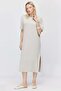 Women's Off-Shoulder Slit Dress - 2