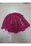 Sequin Beanie with Buckle Gift Handmade White Knitted Fuchsia Mesh Summer Beanie, Crochet Hat, Hairnet Beach Accessory Coton - 3