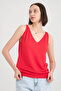 Women's V-Neck Sleeveless Knitwear Blouse Soft Textured Casual Stylish Comfortable Undershirt - 3