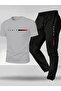 Unisex Black Set – Butterfly Print Oversize T-Shirt and Comfortable Pants Set