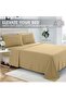 3-Piece Double Bed Sheet Set – 100% Cotton Sateen Stripe Patterned – Bronze - 7