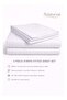 3-Piece Striped Microfiber Fitted Sheet Set Super King 200x200cm – Soft Elastic Deep Pocket 17cm Bedsheet - 2