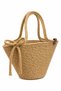 Lola Bow Detailed Straw Handbag Natural Weave Summer Beach, Daily Stylish Design Bag - 3