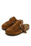 Women's Mc420 Genuine Suede Leather Tasseled Orthopedic Clog Cork Sole Slippers - 6