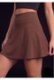 Brown High Waist Diving Fabric Skirt with Shorts for Tennis, Pool Sports and Daily Use - 4