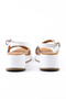 Genuine Leather White Wedge Heel Women's Sandals - Z262291 - 4