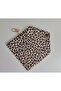 Leopard Patterned Wallet Card Holder with Keychain Accessory - Envelope Design - 4