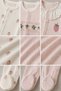 Baby Girl 3-Piece Set with Embroidered Detail, Strawberry Pattern, Snap Fasteners, 0-3 Months - 3