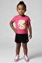 Toddlers Girl 2 Pieces Graphic Print Top And Shorts Set, Multicolor