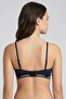 Women Brand Logo Padded Bra, Navy - 2