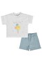 Ice Cream Printed 6-18 Months Set - Blue - 4