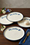 Stay Positive Nordic Pasta Plate 22 cm 4 Pieces 22952