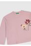 Girl's dusty pink-purple printed top with pocket detail and patterned bottoms slim fit pajama set - 5
