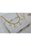 Kol436 Yonca Figure Thick Chain Necklace with Pendant - 2