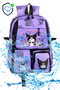 Korean Style Patterned Children's Primary School Backpack, Thermal Lunch Bag, and Pencil Case - 3