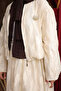 Beige Zippered Jacket and Skirt Set - 5