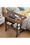 ComputerGear Multi-Tier Laptop Desk with Smooth and Lockable Wheels for Multi-Purpose Black Walnut - 4