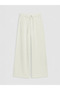 White High Waist Wideleg Women's Jean Trousers - 4