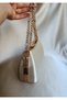 Women's Special Design Invitation Evening Dress Portfolio Bag with Stone Chain - 3