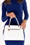 Women's Double Compartment Hand and Shoulder Bag Ald.3822 White - 3