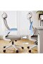Ergonomic Mesh Office Chair with Headrest & Adjustable Lumbar Support – Gray & White - 2