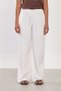 Women's Elastic Waist Crinkle Loose Trousers - Natural - 5