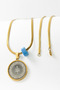 Gold Color Inshirah and Allah Words Double Color Ayetel Kursi Written 60 cm Italian Chain Stainless Steel Necklace - 7