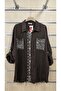 Italian Linen Shirt with Sequin Pocket Detail, Oversized Cut