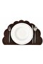 Portofino Seashell Model Embroidered Leather American Service Plate 2 Pieces - 4