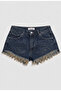 Women's Mini Tassel Shorts 34_W1 High Waist